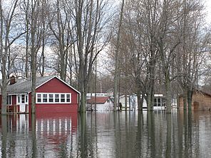 Lake flooding in 2011. Photo by Chuck Woessner.