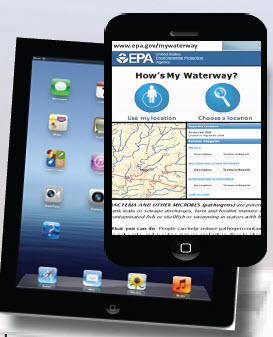 Check water quality using the How’s My Waterway app. Photo by EPA.