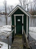 A USGS gage on the Great Chazy River. Image via USGS.