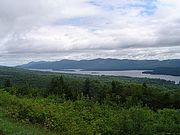 A photo of Lake George as seen from Prospect Mountain.