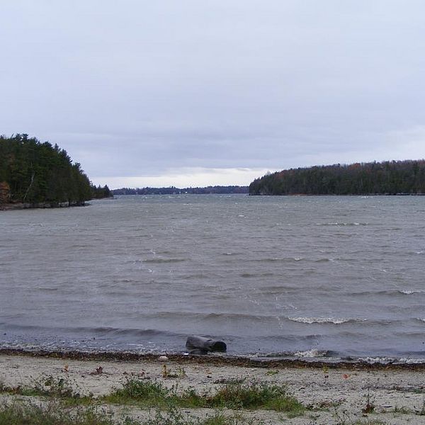 Water blowing into Kingsland Bay as the winds pick up. Photo by Mike Winslow.
