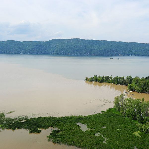 Tropical Storm Irene caused tremendous destruction in the Lake Champlain watershed. Photo by Lars Gange and MansfieldHeliflight.