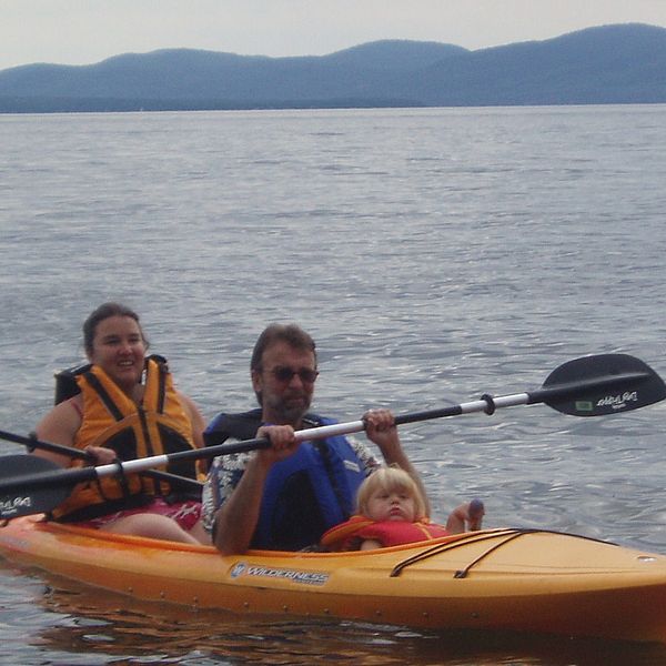 Gary enjoying a lake outing with daughter Sarah and grandson Noah. Photo by Shawn Keeley.