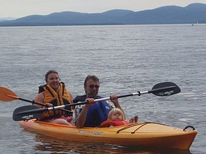 Gary enjoying a lake outing with daughter Sarah and grandson Noah. Photo by Shawn Keeley.