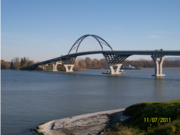 The new Lake Champlain Bridge on opening day. Photo from NYSDOT.