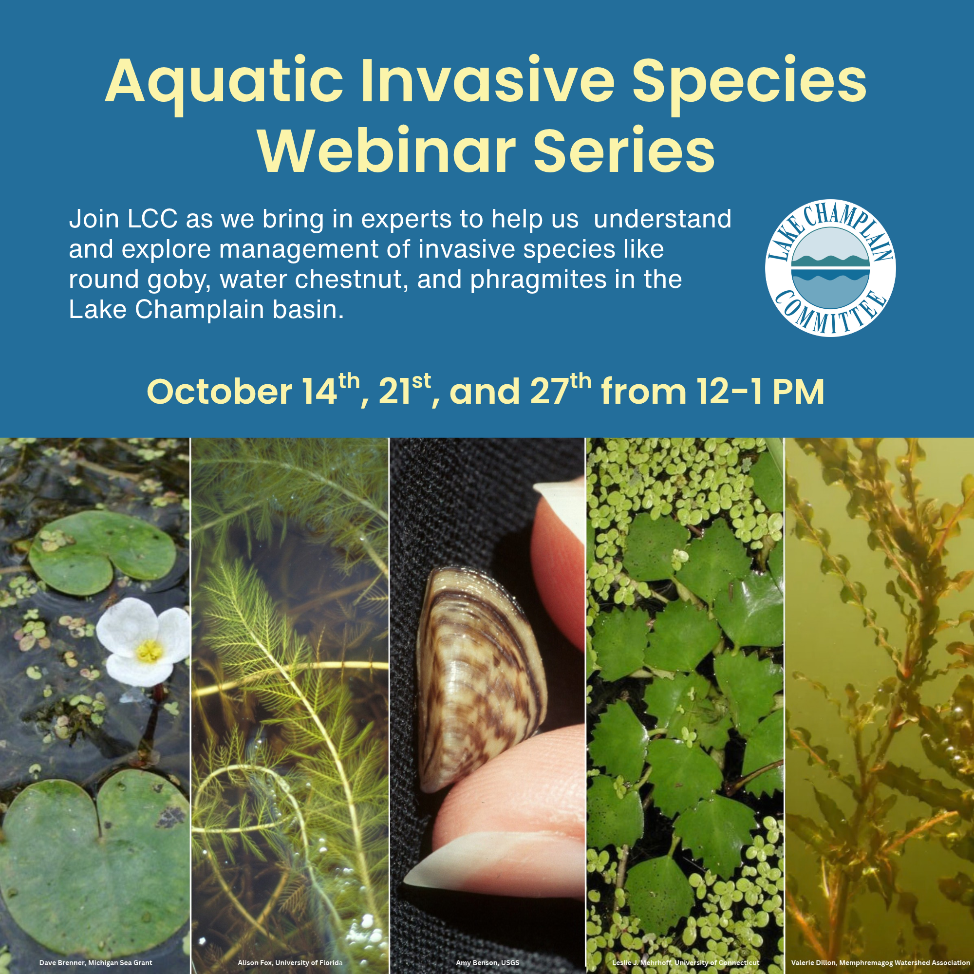 LCC 2026 Aquatic Invasive Species Webinar Series